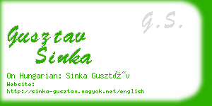 gusztav sinka business card